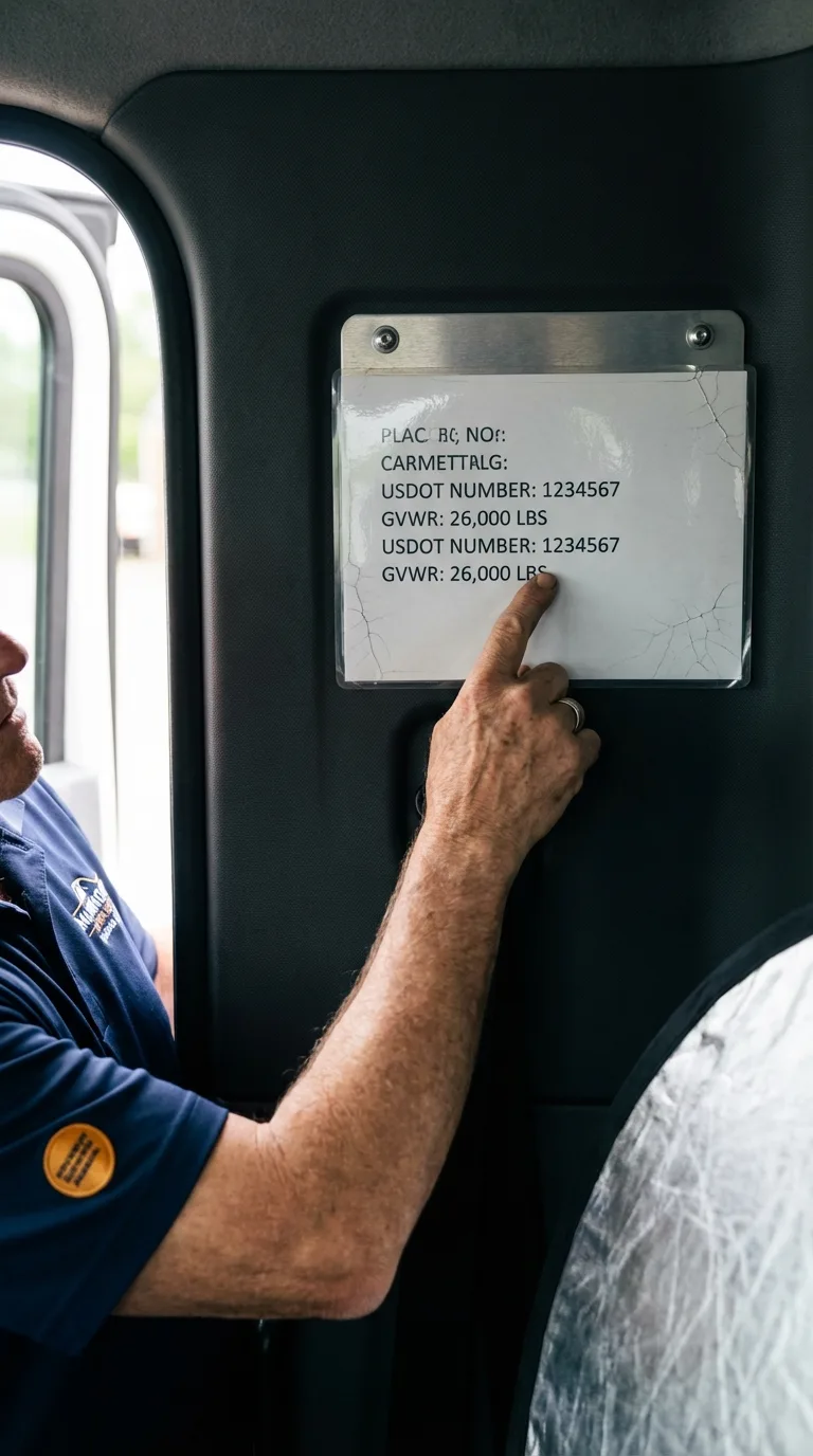 USDOT licensing placard verification in Hill City